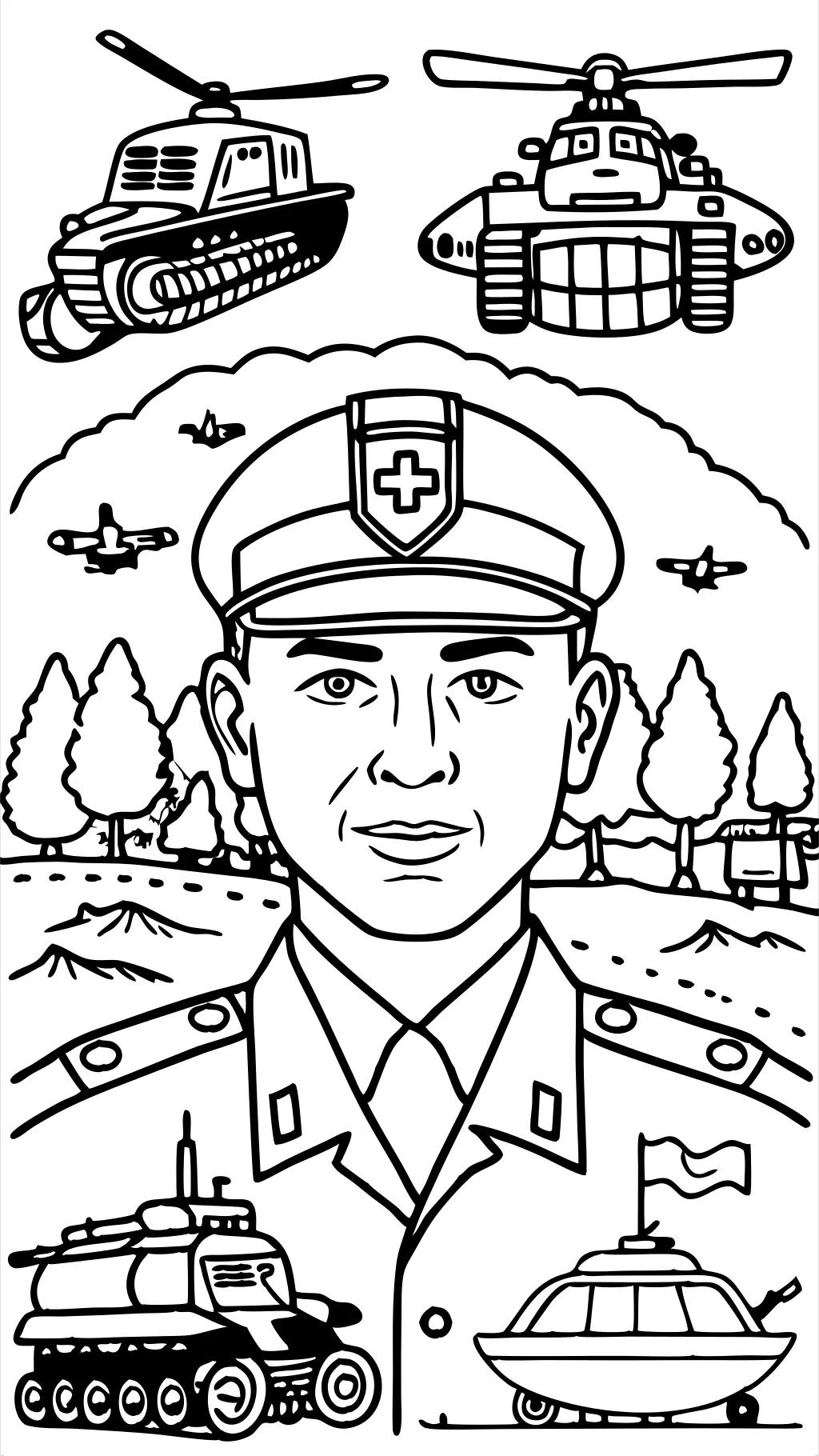 realistic army coloring pages